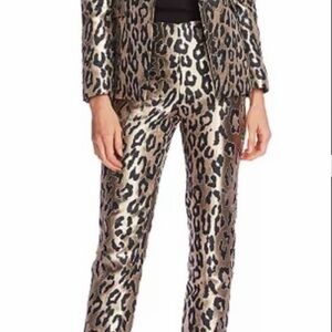 Vince Camuto Metallic Leopard Print Pantsuit